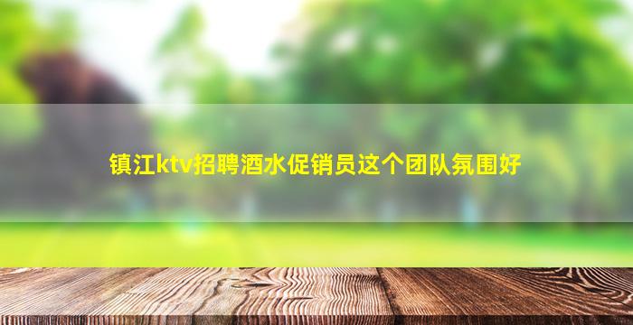 镇江ktv招聘酒水促销员这个团队氛围好